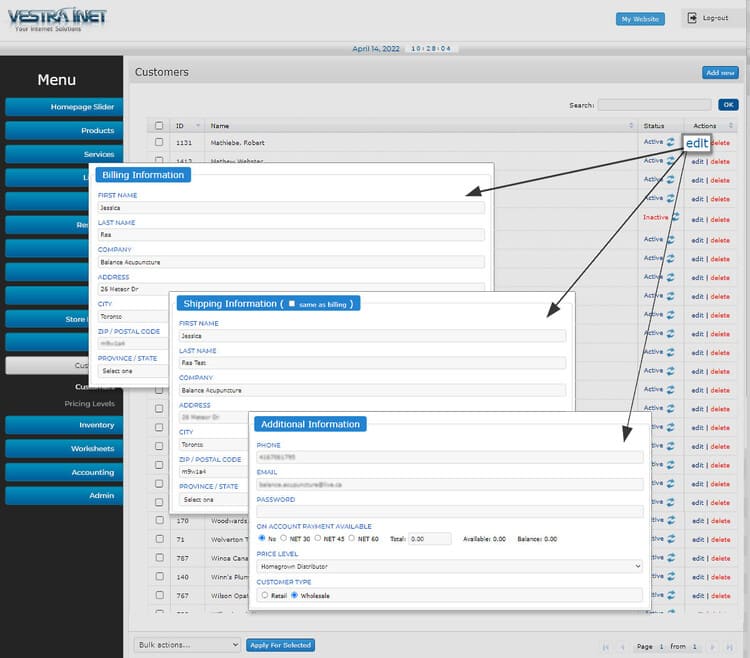 Client Profiling History Management