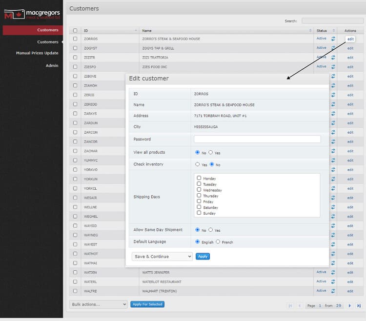 Real-time Inventory and Client Information Exchange